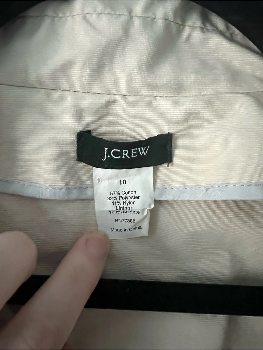 J.Crew Beige Peplum Jacket Size 10 Lightweight Tailored Coat - Picture 5 of 5